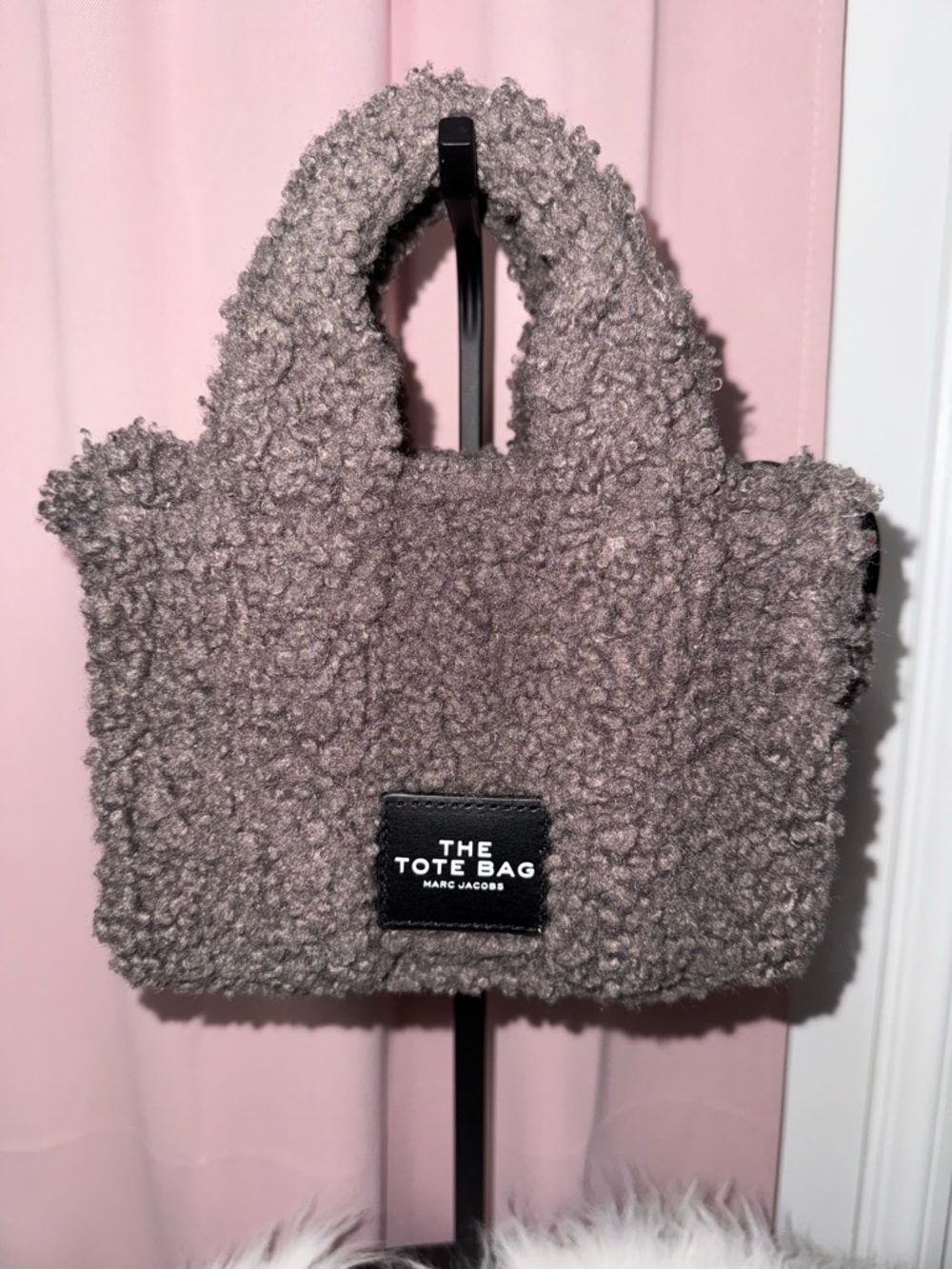Marc Jacobs Mini Tote 🧸 Taupe Sherpa | “Soft But Make It Designer”